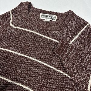 Vintage Ironwood Trading Company Sweater Men's Knit 90s Burgundy USA Size Large